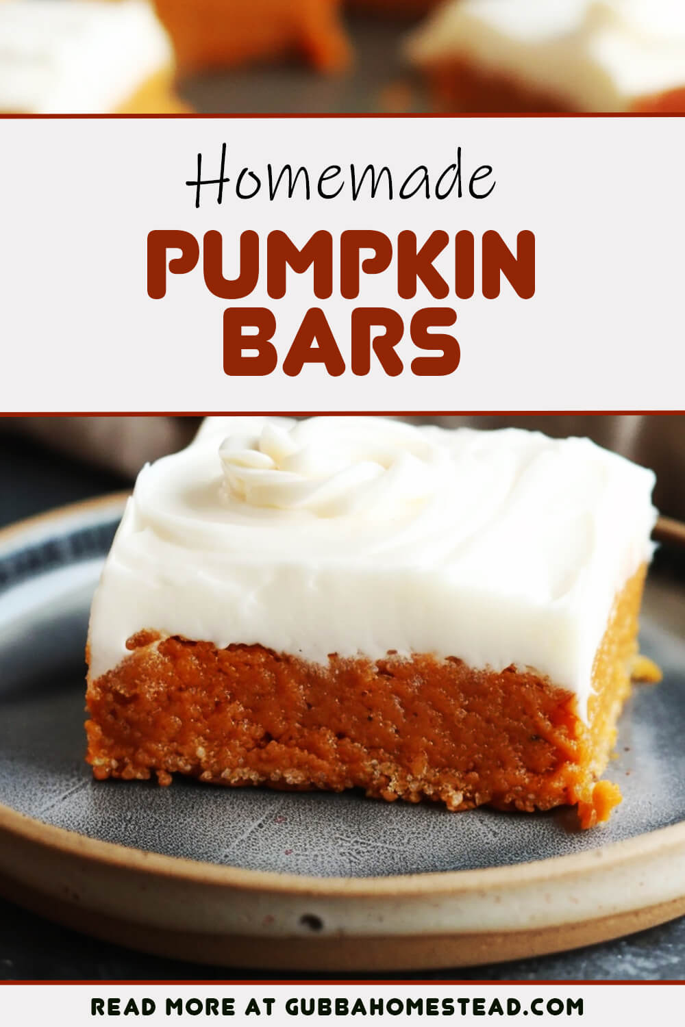 Homemade Pumpkin Bars