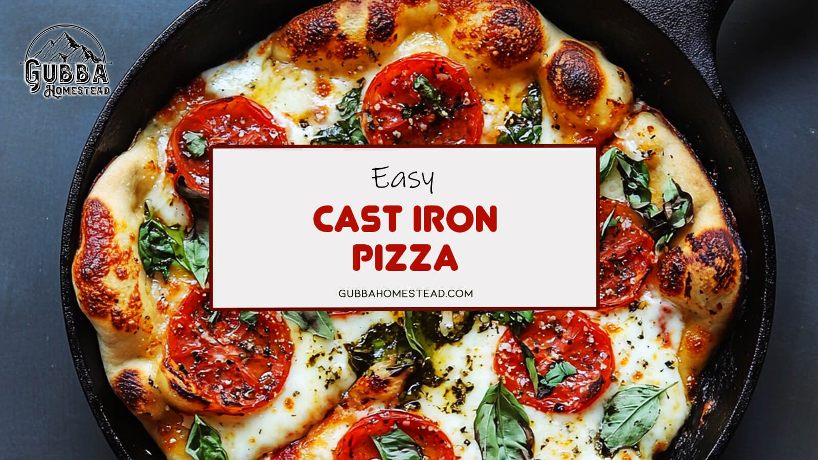 Easy Cast Iron Pizza - Gubba Homestead