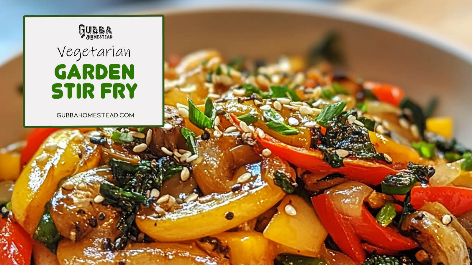 Mouth Watering Vegetarian Garden Stir Fry - Gubba Homestead