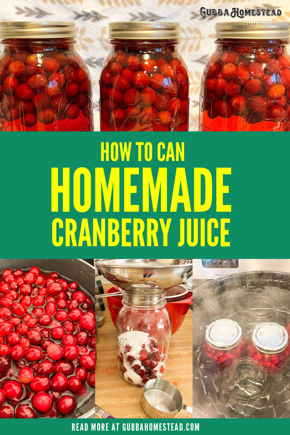 How To Can Homemade Cranberry Juice
