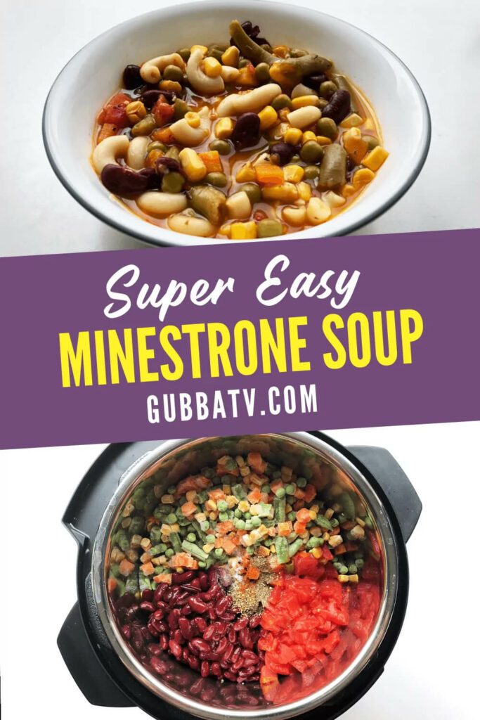 Super Easy Instant Pot Minestrone Soup