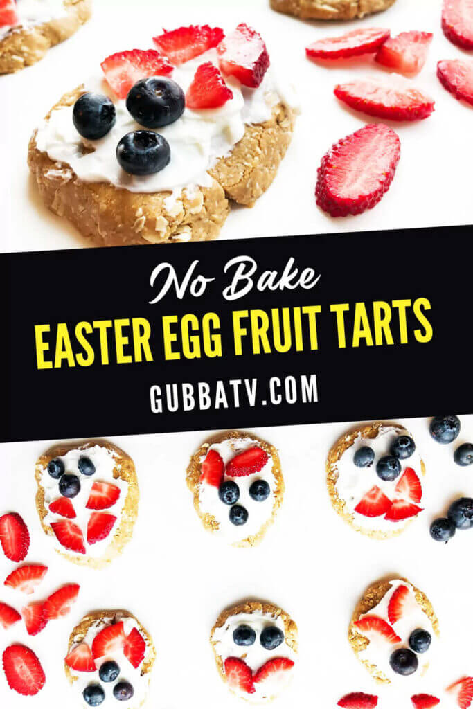 No Bake Easter Egg Fruit Tarts
