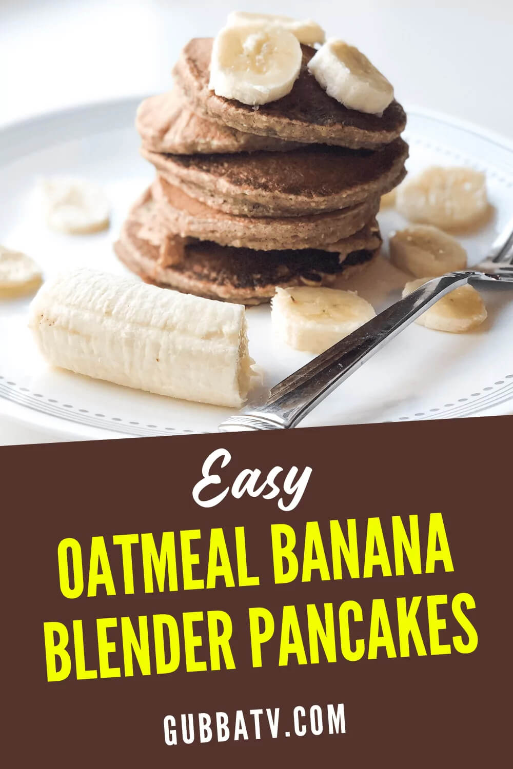 Easy Banana Oatmeal Blender Pancakes