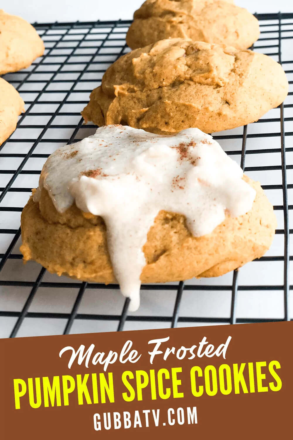 Maple Frosted Pumpkin Spice Cookies