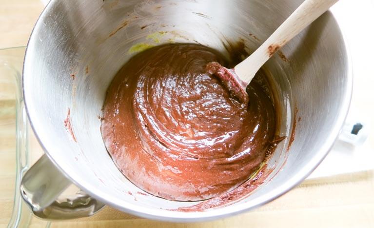 sour dough chocolate batter