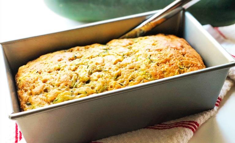 zucchini bread in pan