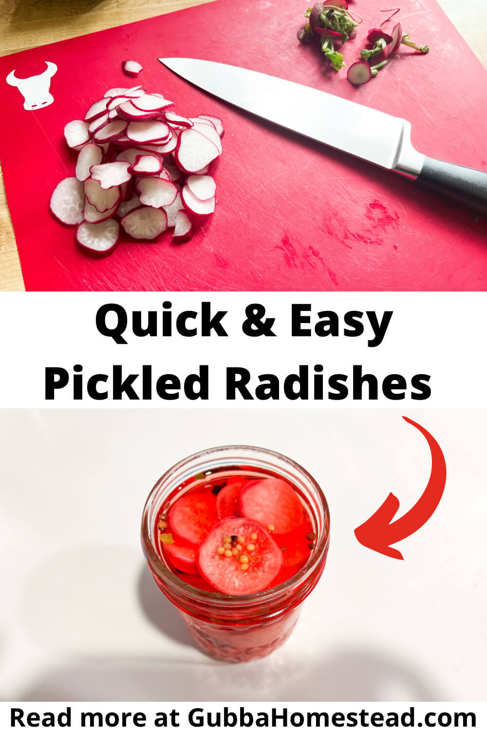 Homestead Style Pickled Radishes