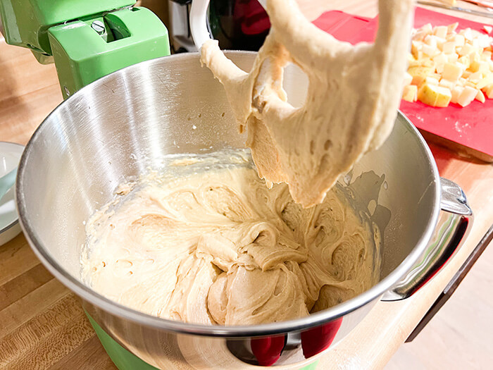 muffin batter with mixer
