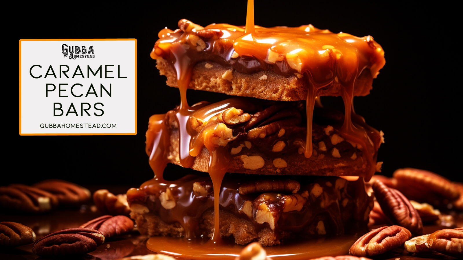 Caramel Pecan Bars - Gubba Homestead