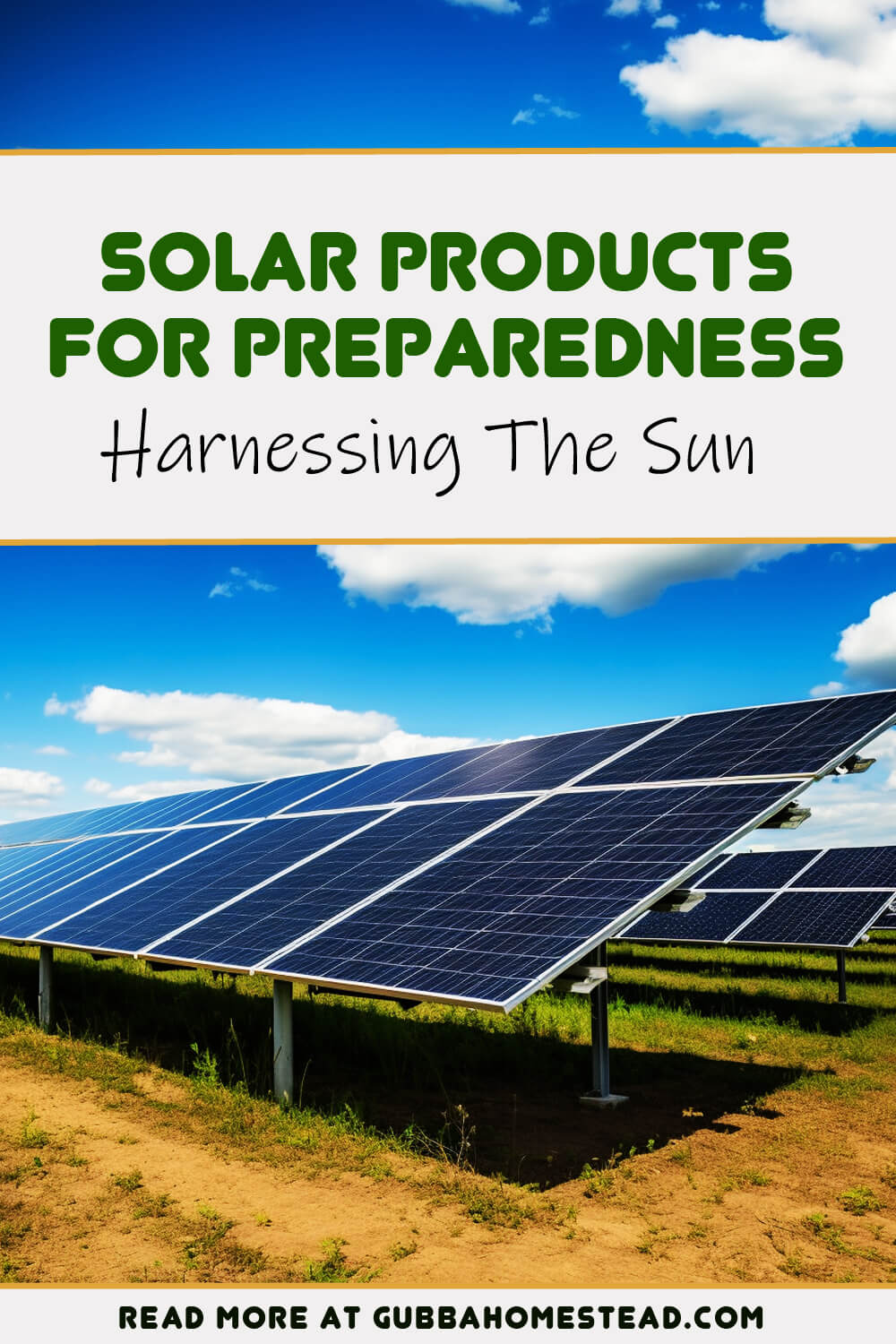 Solar Products for Preparedness: Harnessing the Sun