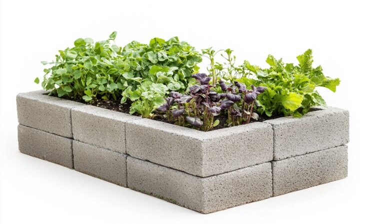 concrete block raised garden bed concrete block raised garden bed