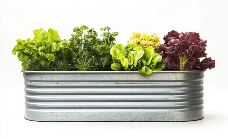 galvanized steel raised garden bed metal raised garden bed